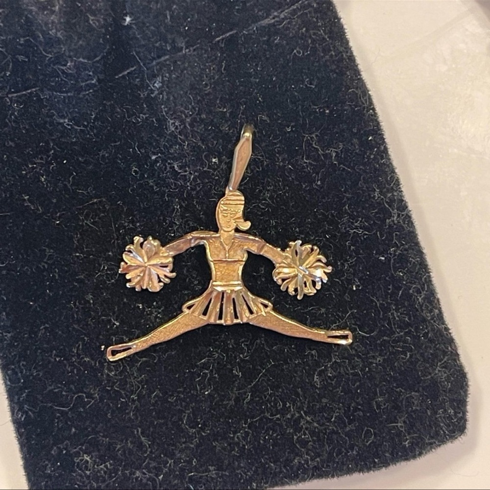 14 K Gold Cheerleader Charm